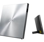 ASUS SDRW-08U5S-U UltraDrive externer Slim DVD Brenner (8x DVD±R, 6x DVD±R DL, 5x DVD-RAM, USB 2.0) (inkl. Brennsoftware) Silber