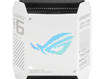 ASUS ROG Rapture GT6 AX10000 1er Pack Tri-Band Gaming Mesh WiFi System kombinierbarer Router (Tethering als 4G und 5G Router-Ersatz, WiFi 6, bis zu 270qm Abdeckung, 2,5G Port, 160 MHz-Kanäle, AIMesh) weiss