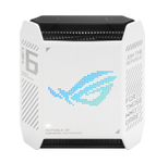 ASUS ROG Rapture GT6 AX10000 1er Pack Tri-Band Gaming Mesh WiFi System kombinierbarer Router (Tethering als 4G und 5G Router-Ersatz, WiFi 6, bis zu 270qm Abdeckung, 2,5G Port, 160 MHz-Kanäle, AIMesh) weiss