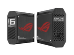ASUS ROG Rapture GT6 AX10000 2er Set Tri-Band Gaming Mesh WiFi System kombinierbarer Router (Tethering als 4G und 5G Router-Ersatz, WiFi 6, bis zu 538qm Abdeckung, 6+ Zimmer, 2,5G Port, 160 MHz-Kanäle, AIMesh) schwarz