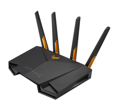 ASUS TUF Gaming AX4200 Dual Band WiFi 6 Gaming kombinierbarer Router (Tethering als 4G und 5G Router-Ersatz, WiFi 6, bis zu 4200 Mbit/s, Mobile Game Mode, 2,5Gbit/s Port, AiMesh, AiProtection Pro, TUF-AX4200)