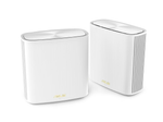 ASUS ZenWiFi XD6S AX5400 2er Set Weiß kombinierbarer Router (AX5400 Whole-Home Dual-Band Mesh WiFi 6 System, Abdeckung von bis zu 500qm / 4+ Räumen, einfache Einrichtung per App, AiProtection Pro)