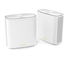 ASUS ZenWiFi XD6S AX5400 2er Set Weiß kombinierbarer Router (AX5400 Whole-Home Dual-Band Mesh WiFi 6 System, Abdeckung von bis zu 500qm / 4+ Räumen, einfache Einrichtung per App, AiProtection Pro)