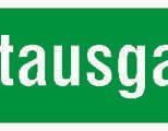 SafetyMarking® Hinweisaufkleber Notausgang 30 cm x 10.5 cm