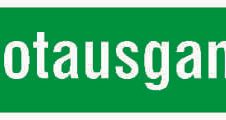 SafetyMarking® Hinweisaufkleber Notausgang 30 cm x 10.5 cm