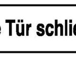 Hinweisaufkleber Bitte Tür schließen 25 cm x 7 cm