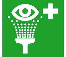 SafetyMarking® Rettungszeichen-Aufkleber Augenspüleinrichtung 15 cm x 15 cm