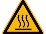 SafetyMarking® Warnaufkleber Warnung vor heißer Oberfläche 10 cm x 10 cm