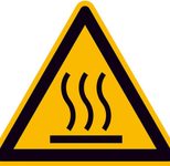SafetyMarking® Warnaufkleber Warnung vor heißer Oberfläche 10 cm x 10 cm