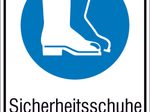 SafetyMarking® Gebotsaufkleber Sicherheitsschuhe tragen 13.1 cm x 18.5 cm