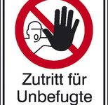 SafetyMarking® Verbotsaufkleber Zutritt für Unbefugte verboten 13.1 cm x 18.5 cm