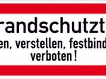 SafetyMarking® Brandschutzaufkleber Brandschutztür verkeilen, verstellen, festbinden,o.ä. verboten! 29.7 cm x 10.5 cm