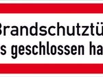 SafetyMarking® Brandschutzaufkleber Brandschutztür stets geschlossen halten 29.7 cm x 10.5 cm