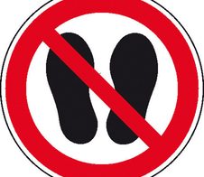 SafetyMarking® Verbotsaufkleber Betreten der Fläche verboten 10 cm