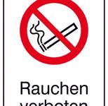 SafetyMarking® Verbotsaufkleber Rauchen verboten 13.1 cm x 18.5 cm