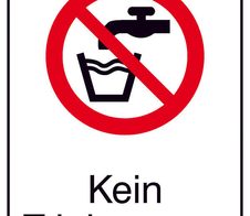 SafetyMarking® Verbotsaufkleber Kein Trinkwasser 10.5 cm x 14.8 cm