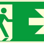 SafetyMarking® Rettungszeichen Notausgang rechts 30 cm x 15 cm