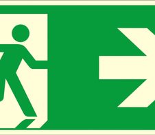 SafetyMarking® Rettungszeichen Notausgang rechts 30 cm x 15 cm