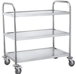 Servierwagen silber 84,5 x 52,5 x 94,0 cm