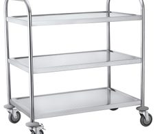 Servierwagen silber 84,5 x 52,5 x 94,0 cm