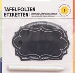 folia Tafelfolien Etiketten schwarz