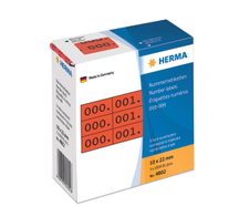HERMA Klebenummern rot