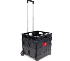 relaxdays Einkaufstrolley 42,0 x 37,0 x 39,0 cm schwarz