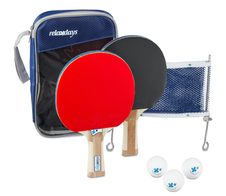 relaxdays Tischtennis-Set mit Netz