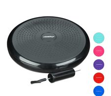 relaxdays Balance-Kissen mit Luftpumpe schwarz