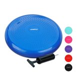 relaxdays Balance-Kissen mit Luftpumpe blau
