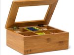 relaxdays Teebox Bambus lackiert 6 und 8 Fächer