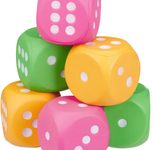 relaxdays Schaumstoffwürfel grün, orange, pink