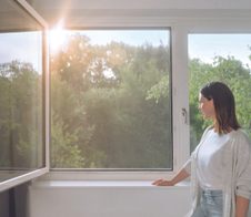 tesa Pollenschutzgitter Pollen Screen  anthrazit 1,30 x 1,50 m