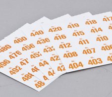 WOLF & APPENZELLER Klebenummern orange