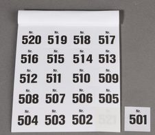 WOLF & APPENZELLER Klebenummern schwarz