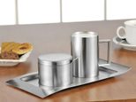 Esmeyer WAVE Milch- und Zucker-Set Milchkännchen: 0,25 l silber
