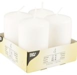 PAPSTAR Stumpenkerzen 8 cm weiß
