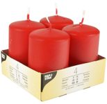 PAPSTAR Stumpenkerzen 8 cm rot