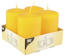 PAPSTAR Kerzen 8 cm gelb