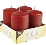 PAPSTAR Stumpenkerzen 8 cm bordeaux