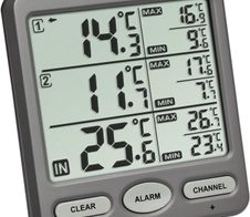 TFA® TRIO 30.3062.10 Thermometer schwarz