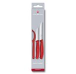 VICTORINOX Gemüsemesser Swiss Classic silber, rot