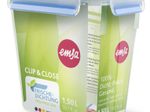 emsa Frischhaltedose CLIP & CLOSE 16.3 cm hoch 1,5 l transparent, blau