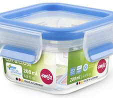 emsa Frischhaltedose CLIP & CLOSE 5.9 cm hoch 0,2 l transparent, blau