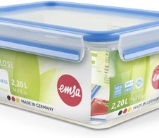 emsa Frischhaltedose CLIP & CLOSE 9.9 cm hoch 2,2 l transparent, blau