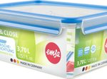 emsa Frischhaltedose CLIP & CLOSE 11 cm hoch 3,7 l transparent, blau