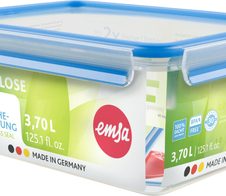 emsa Frischhaltedose CLIP & CLOSE 11 cm hoch 3,7 l transparent, blau