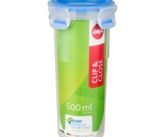 emsa Frischhaltedose CLIP & CLOSE 17.7 cm hoch 0,5 l transparent, blau