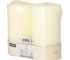 PAPSTAR Stumpenkerze 15 cm elfenbein