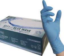 NITRAS® Einmalhandschuhe BLUE WAVE M blau